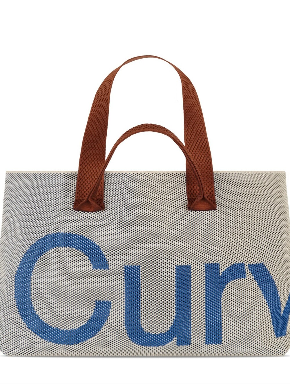 Curves Perforated Knit Tote (Marine)